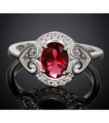 Picture of Red Stone Finger Ring SS3039