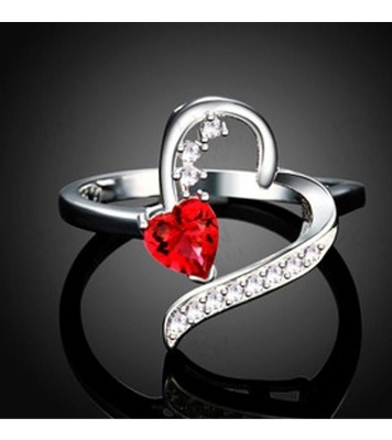 Picture of Red Stone Finger Ring SS3040