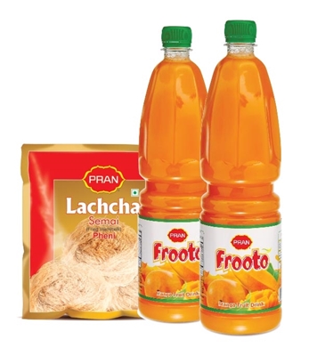 Picture of Pran Frooto 1000ml 2 Pack With Free Pran Lachcha Semai