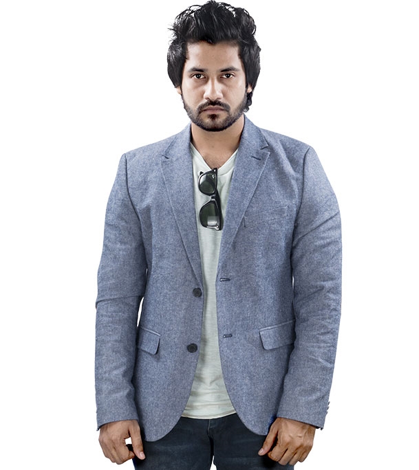 Men's Elbow Patch Casual Blazer Sagat Light Blue | Othoba.com