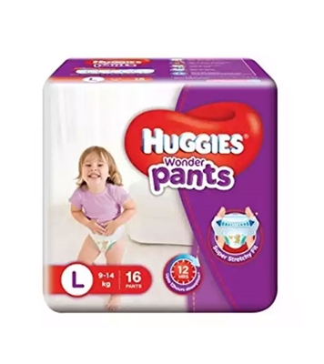 Buy Huggies Wonder Pants Large Size 16 pcs 9-14 kg Online