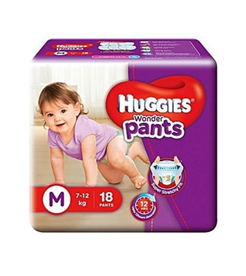 Buy Huggies Wonder Pants Medium Size 18 pcs 7-12 kg Online