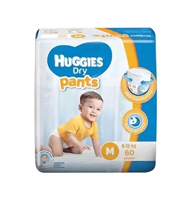 Buy Huggies Dry Pants Medium Size 60+4 pcs 6-12 kg Online