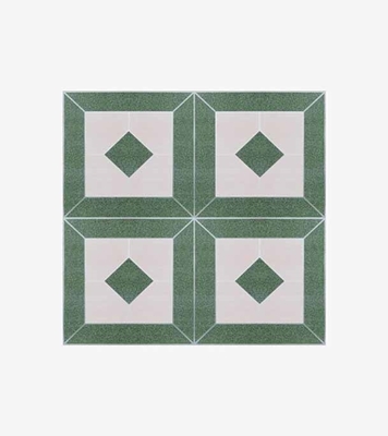 Picture of Comfy Floor Mat Marble Tiles Silver Green By RPL Distribution