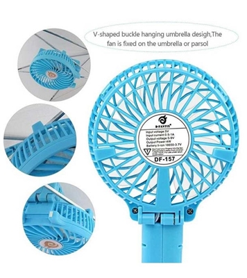 Picture of Mini Foldable Handy Fan Battery Operated USB Rechargeable Personal Fan