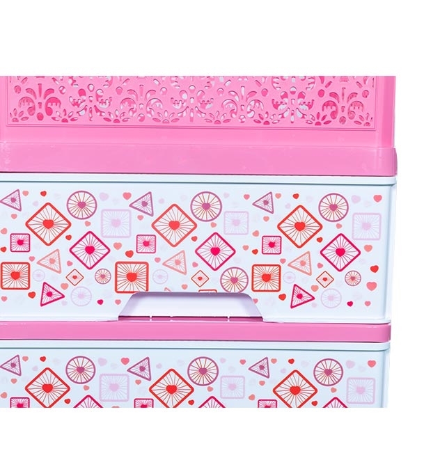 Premium Closet 4 Drawer With Basket Pink Othoba Com