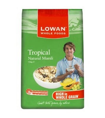 Buy  Lowan Muesli Tropical Natural 750gm Online at Best Price