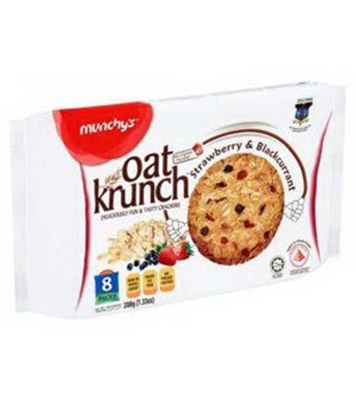 Buy Munchys Oat Krunch Strw & Black Cur 208gm online