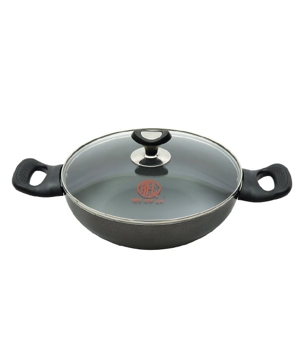 Picture of Topper Nonstick Glamour Deep Fry Pan with Lid (Black) 24 cm