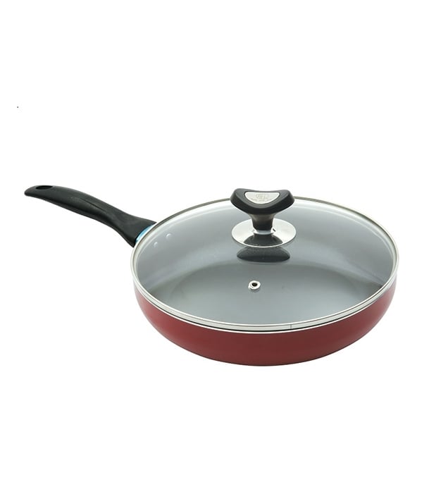 Picture of Topper Nonstick Glamour Fry Pan With Lid Red 22 Cm