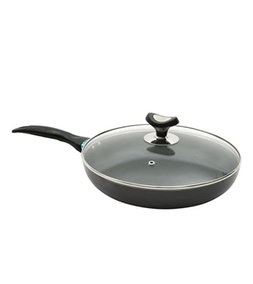 Picture of Topper Nonstick Fry Pan With Lid Black 24 Cm