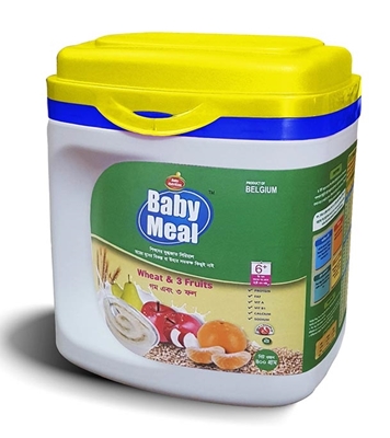Buy Baby Meal Infant Milk Wheat & 3 Fruits Cereal Jar 6 To 24 Month Online at Best Price