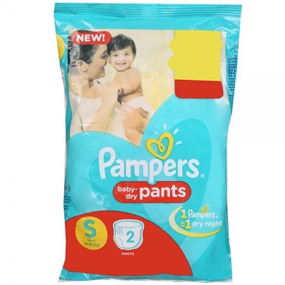 Buy Pampers Baby Dry Pants S 4-8 2pcs Online