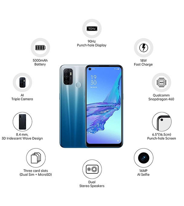 Buy Oppo A53 6GB 128GB Fancy Blue Online