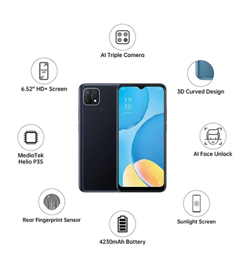 Buy Oppo A15 3GB 32GB Dynamic Black Online 