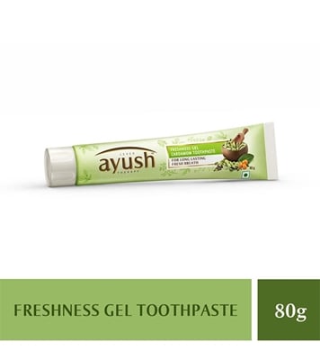 Buy Ayush Freshness Gel Toothpaste 80gm Online