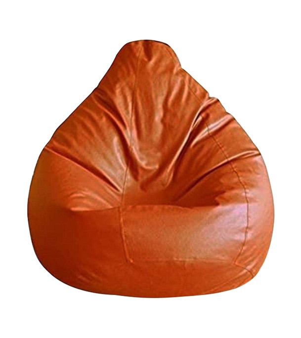 Buy Aaram Faux Leather Multishape Bean Bag Orange 46x28 Online Othoba Com