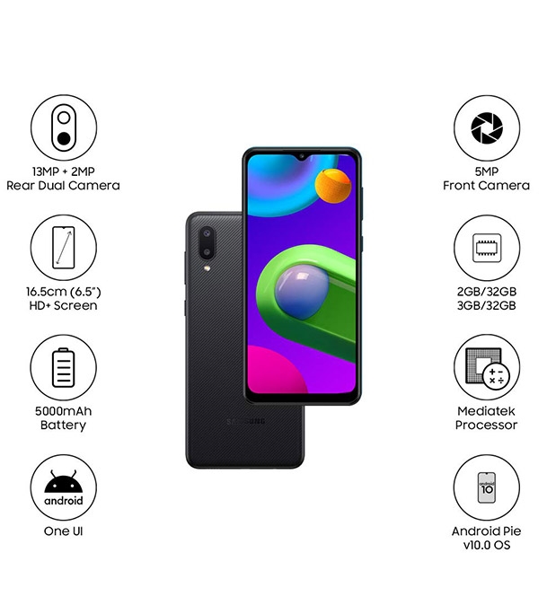 Buy Samsung Galaxy M02 3GB 32GB Black Online