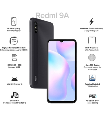Buy Xiaomi Redmi 9A 2GB 32GB Black Online