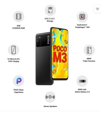 Buy POCO M3 4GB 64GB Black Online 