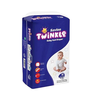 Buy Savlon Twinkle Baby Pant Diaper Medium 50 6 To 12 kg Online