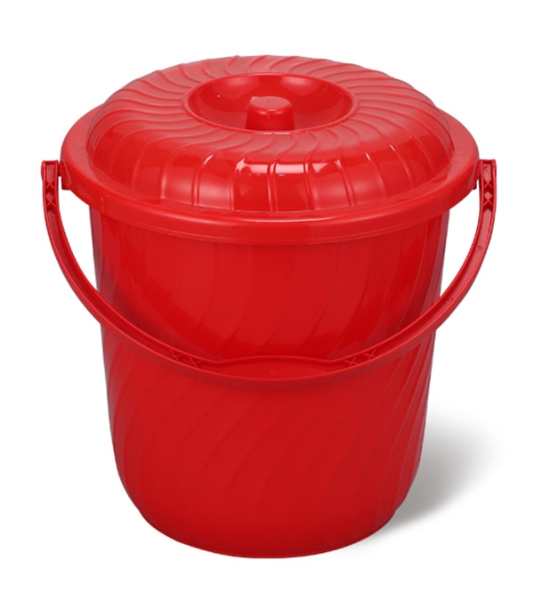 Buy Deluxe Bucket With Lid 25 Liters Red Online