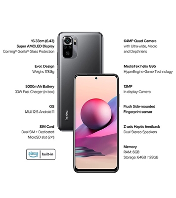 Buy Redmi Note 10S 6GB 128GB Black Online