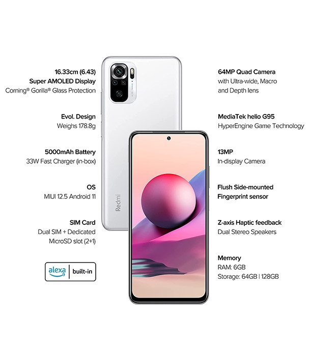 Buy Redmi Note 10S 6GB 128GB White Online