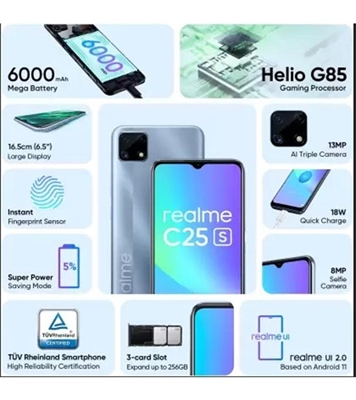 Buy realme C25s 4GB 64GB Blue Online 