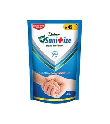 Buy Dabur Sanitize Liquid Hand Wash Pouch 170ml Online