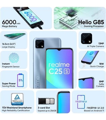 Buy realme C25s 4GB 128GB Blue Online 
