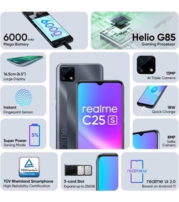 Buy realme C25s 4GB 128GB Grey Online 
