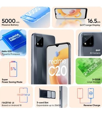 Buy realme C20a 2GB 32GB Grey Online