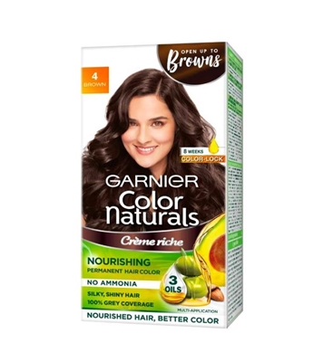 Buy Garnier Color Naturals No. 4 (Brown) 70ml+60ml Online 