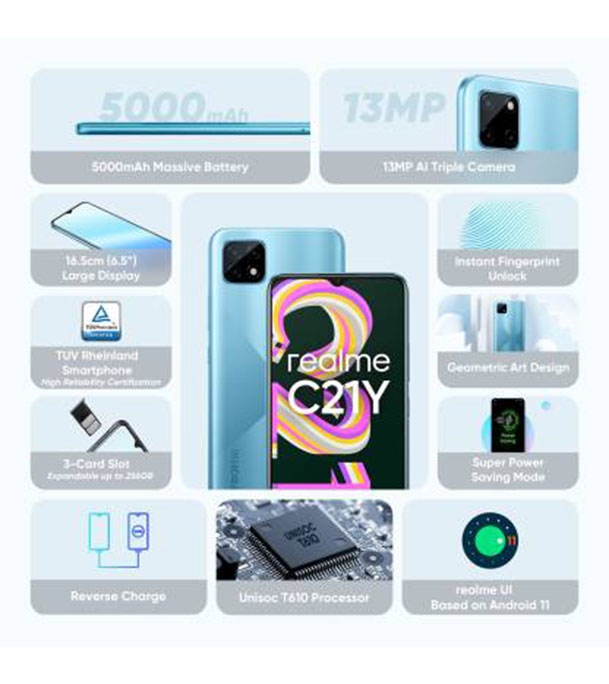 Buy realme C21Y 4GB 64GB Blue Online at Best Price