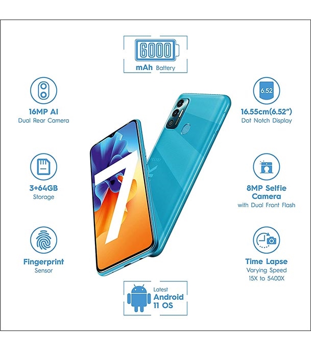 Buy Tecno Spark 7 3GB 64GB Morpheus Blue Online at Best Price
