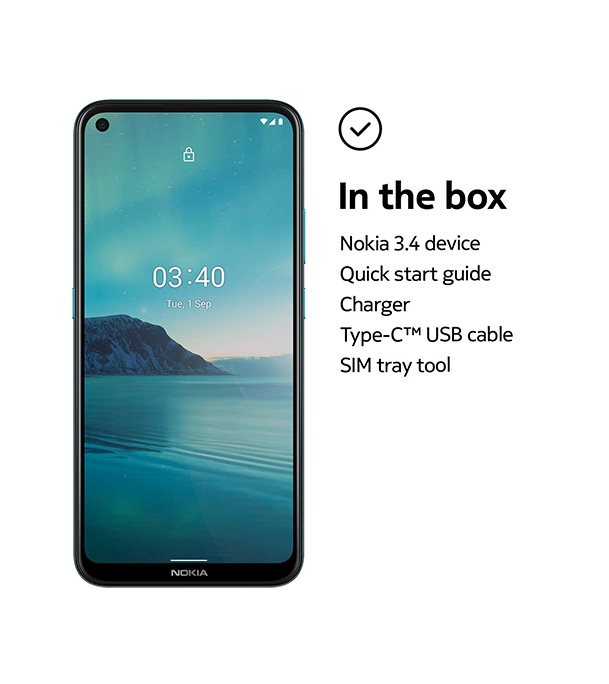 Buy Nokia 3.4 DS 4GB 64GB Fjord Online at Best Price