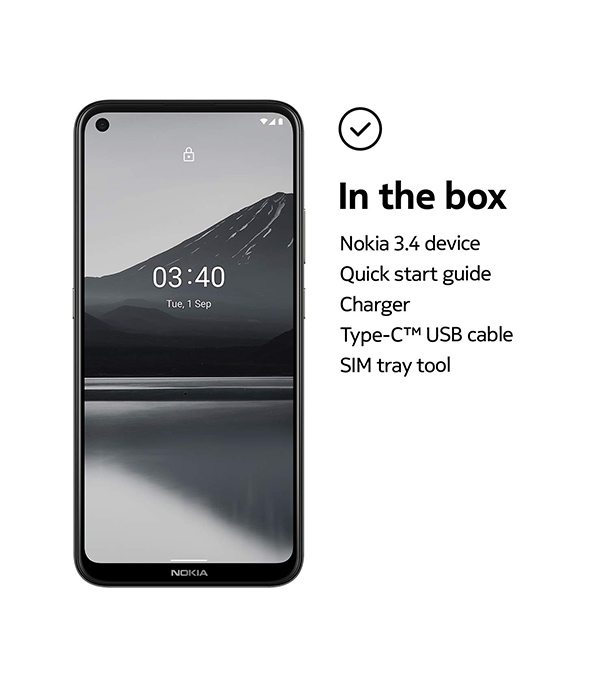 Buy Nokia 3.4 DS 4GB 64GB Charcoal Online at Best Price