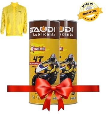 Buy Saudi 4T SAE 10W30 API SN JASO MA2 1L TIN Combo Online