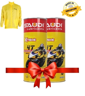 Buy Saudi Extreme 4T 20W40 API SN JASO MA2 TIN 1 LTR Combo Online