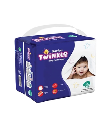 Buy Savlon Twinkle Baby Pant Diaper L 24 (8 to 15kg) Online
