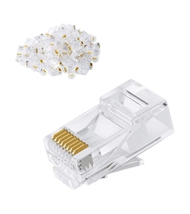 25 pcs RJ45 Plug Ethernet Gold Plated Network Connector 25 pcs RJ45 Plug Ethernet Gold Plated Network Connector