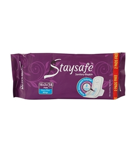 Staysafe Sanitary Napkin Heavy Flow Wings 16 Pads