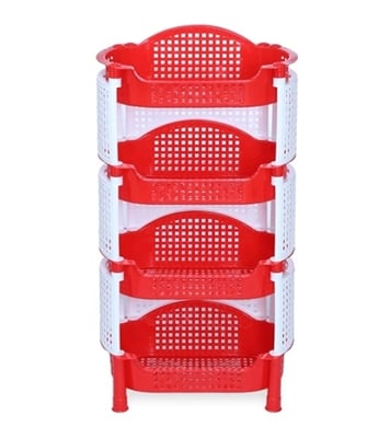 Picture of Style Fence Rack 4 Step - Red & White