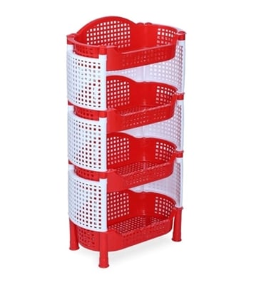 Picture of Style Fence Rack 4 Step - Red & White