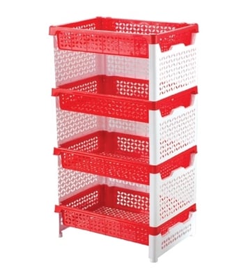 Picture of Tulip Fence Rack 4 Step Two Color Red