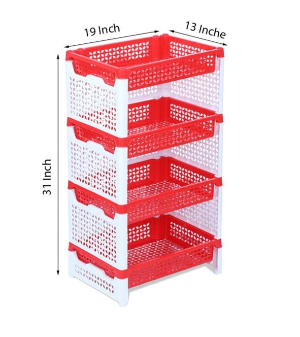 Picture of Tulip Fence Rack 4 Step Two Color Red