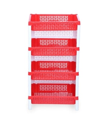 Picture of Tulip Fence Rack 4 Step Two Color Red