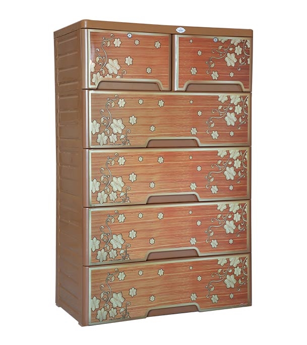 Buy RFL Wardrobe Double 5D KD Elegant TeakWood Online at Best Price