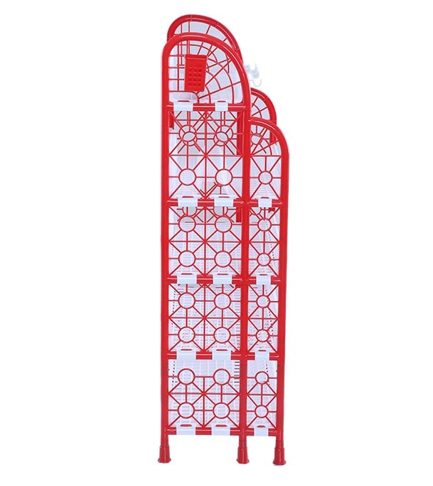 Buy Premium Kitchen Rack 5 Step - Red & White Online at Best Price